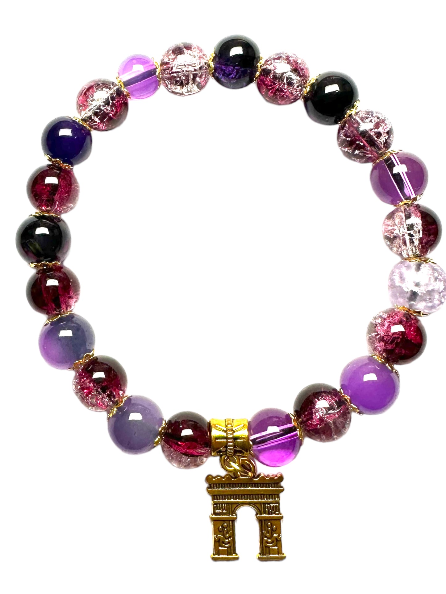 Bracelet 6 - perles en verre Arc de Triomphe