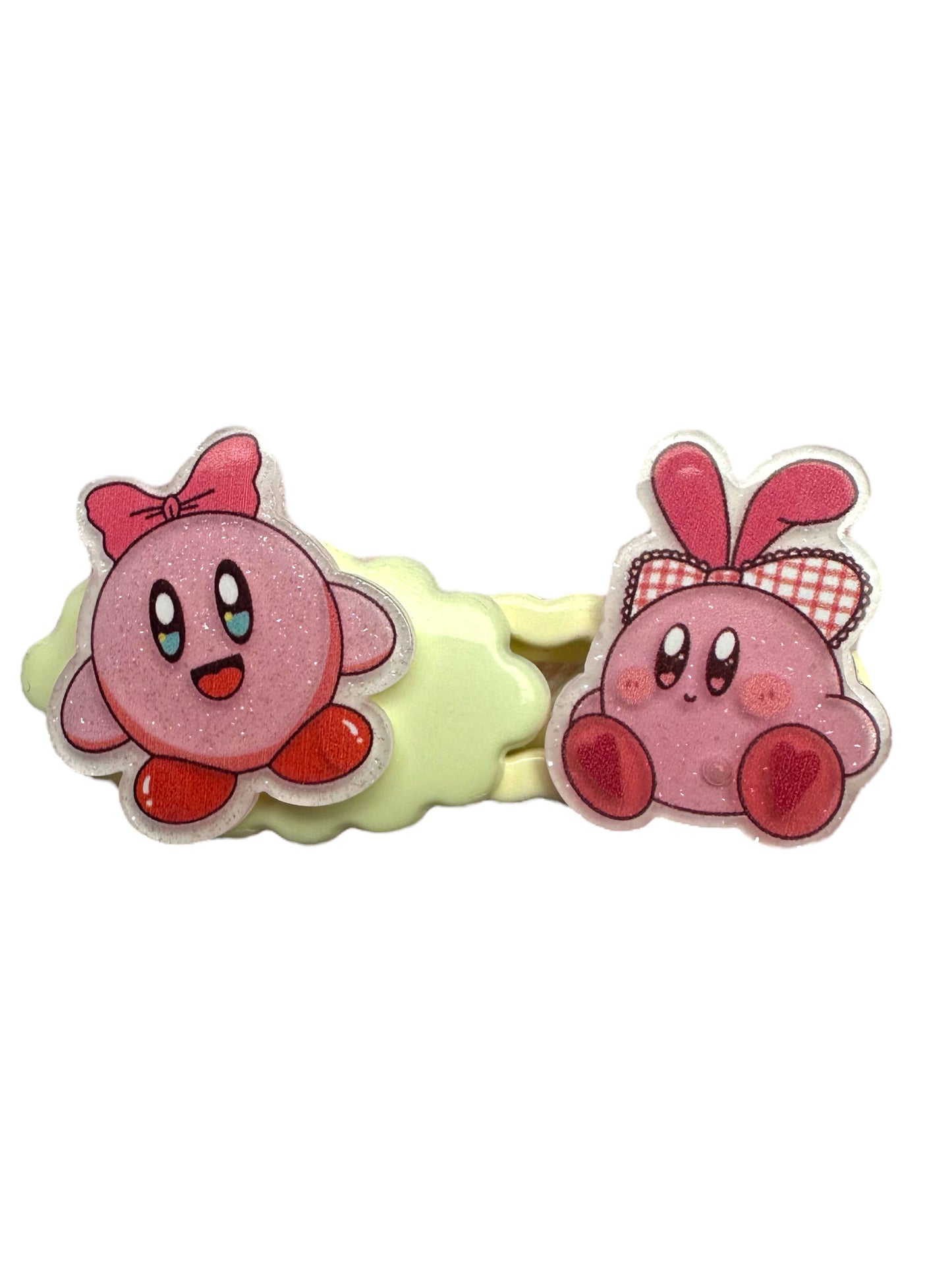 Barrette 5 - Kirby 🎀 et nuage crème