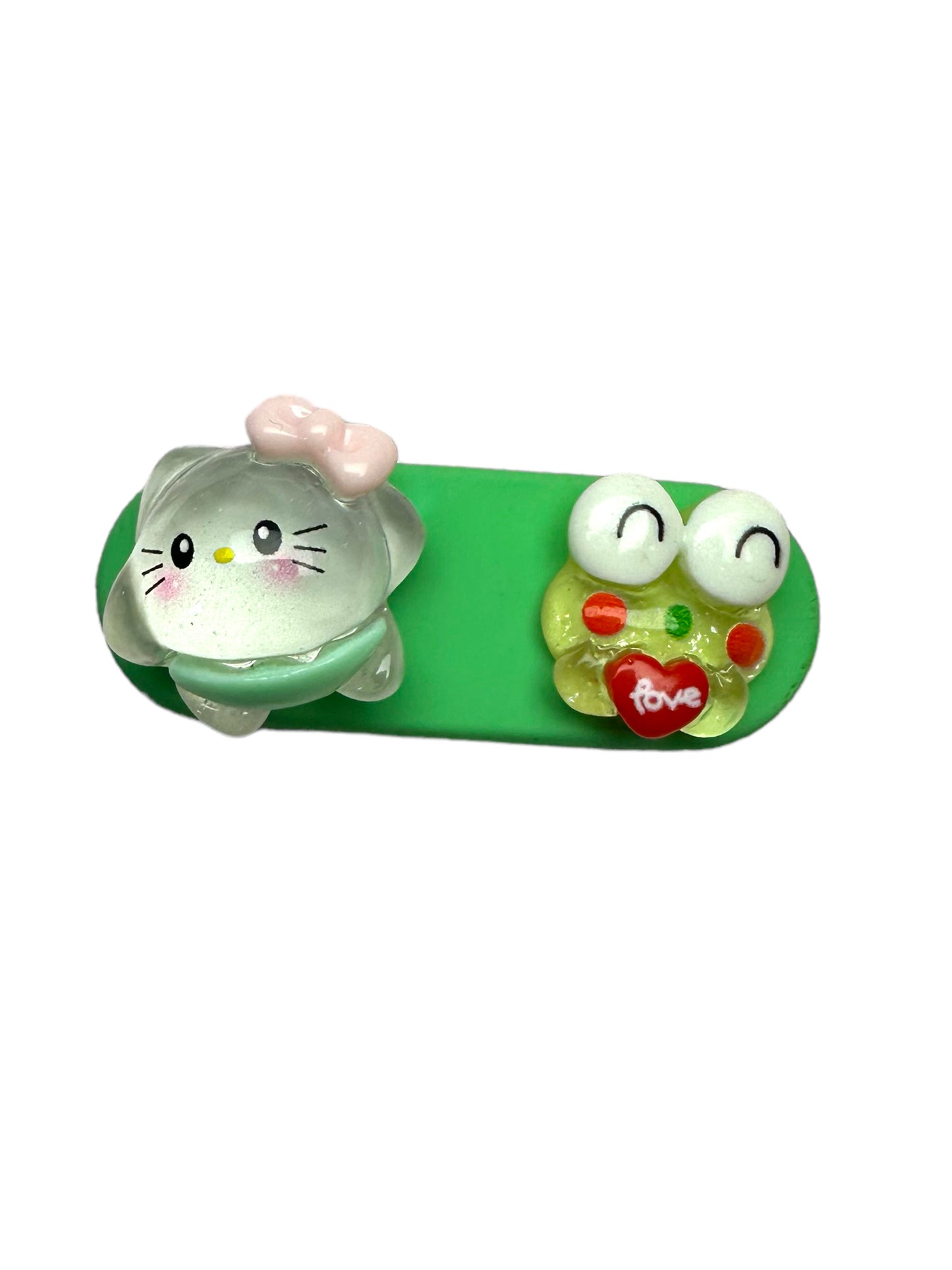 Barrette 41 - Hello Kitty et grenouille Love 🐸❤️