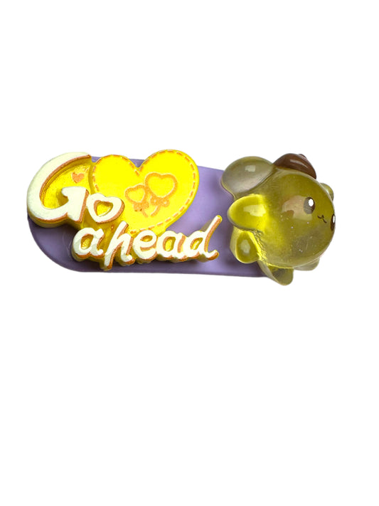 Barrette 42 - Go ahead 💛et PomPom Purin