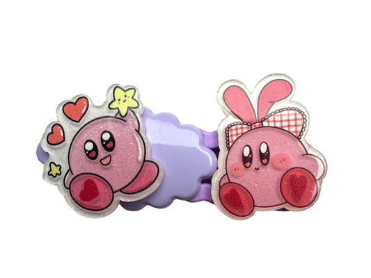 Barrette 18- Kirby Love Power et nuage purple