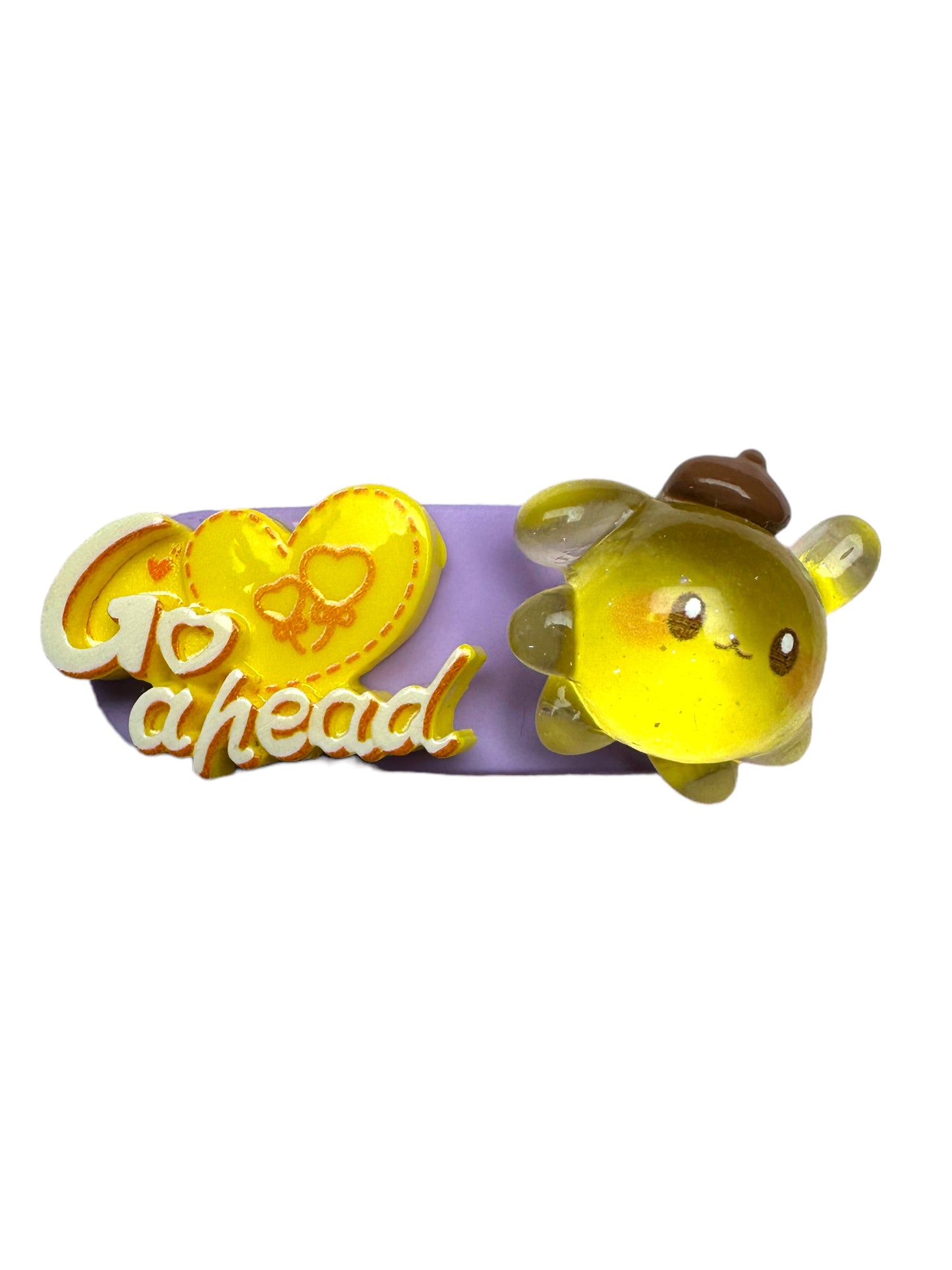 Barrette 42 - Go ahead 💛et PomPom Purin