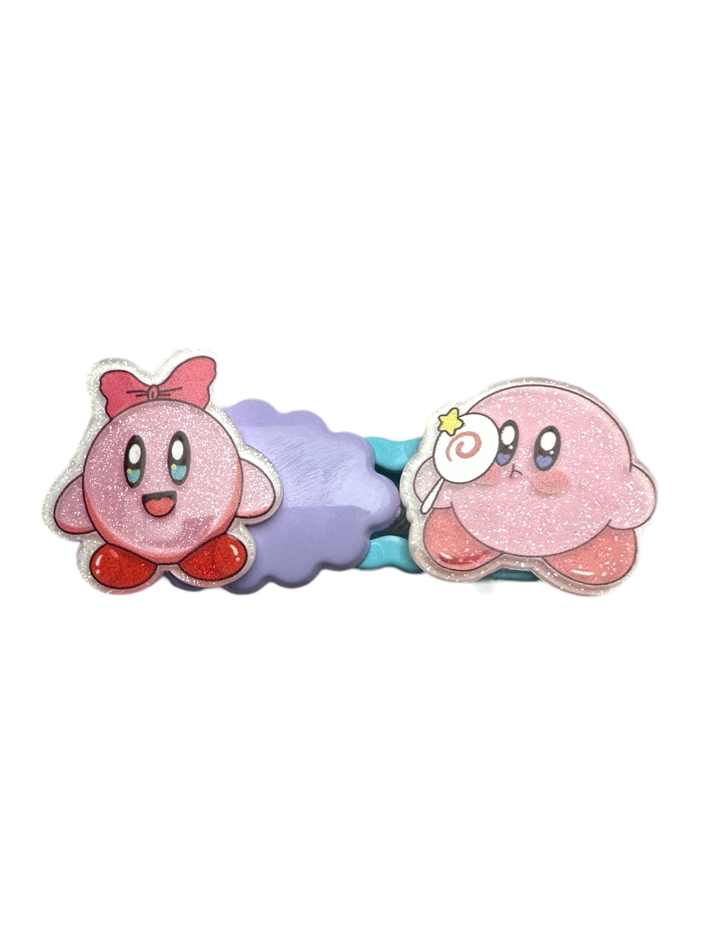 Barrette 21 - Kirby 🎀 et nuage purple