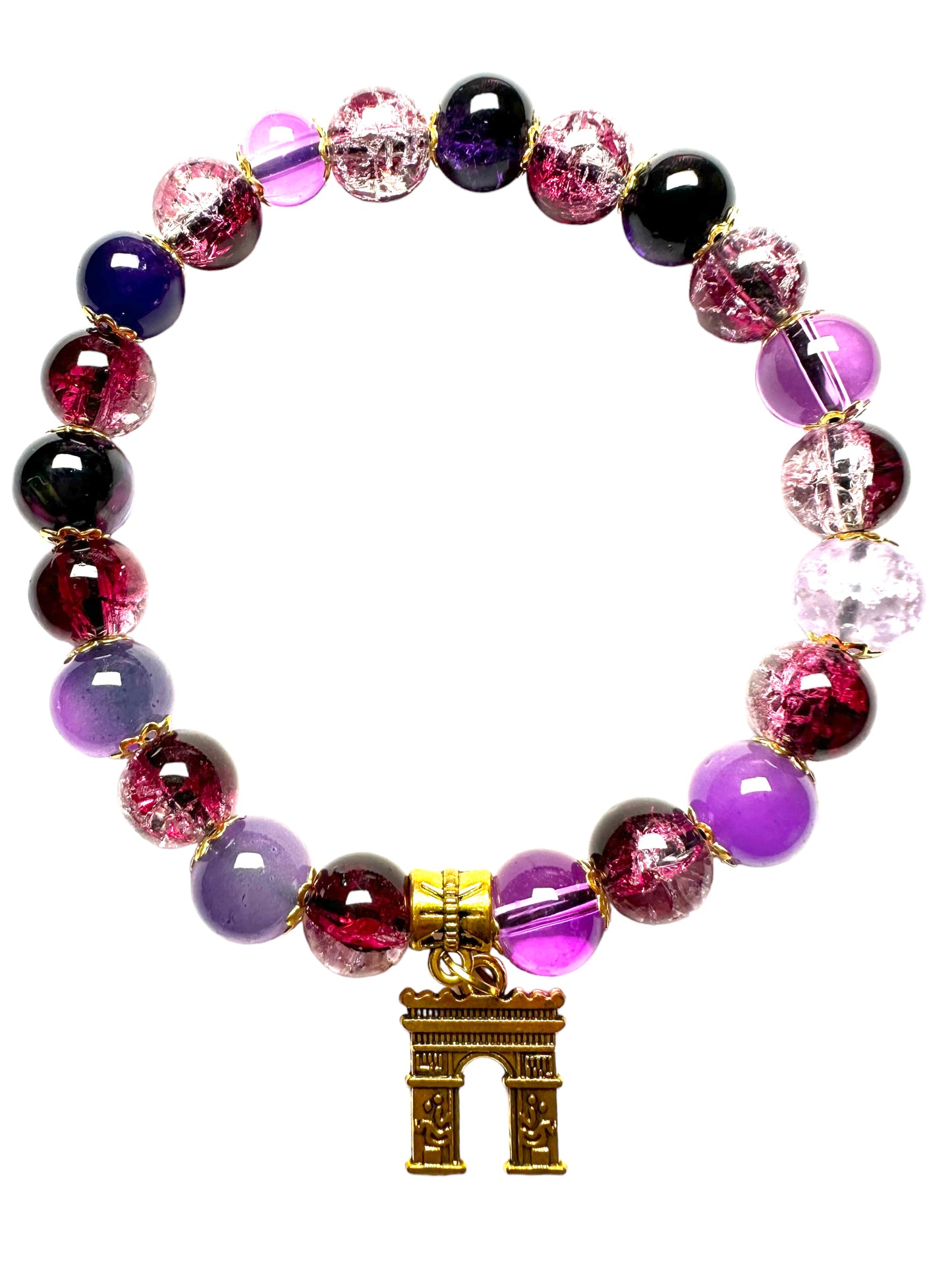 Bracelet 6 - perles en verre Arc de Triomphe