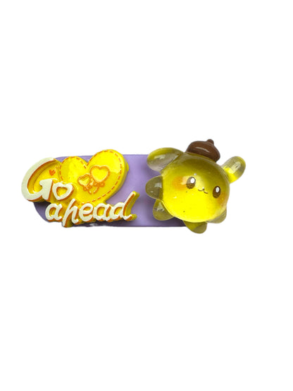 Barrette 42 - Go ahead 💛et PomPom Purin