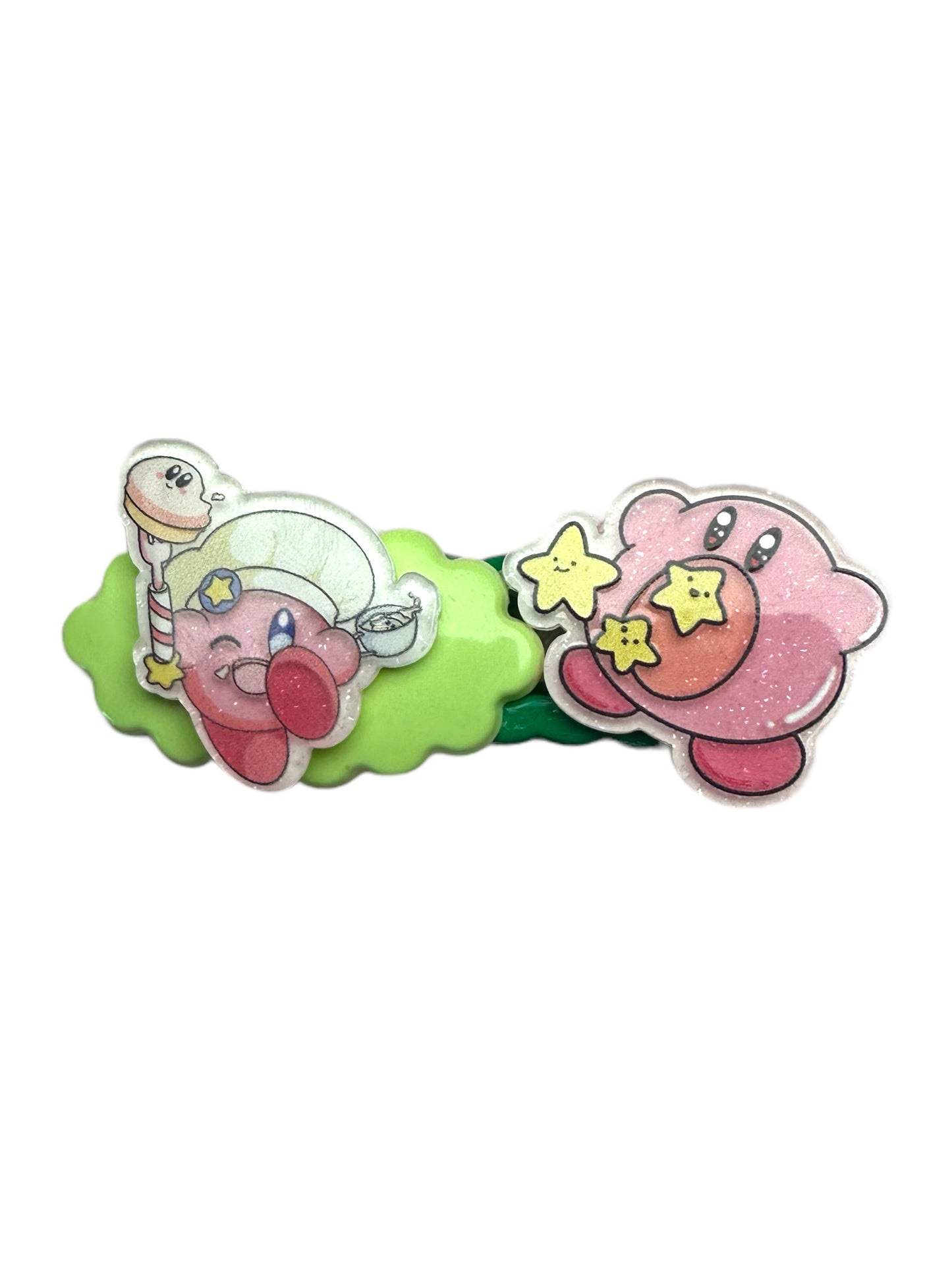 Barrette 20 - Kirby gourmand et nuage vert