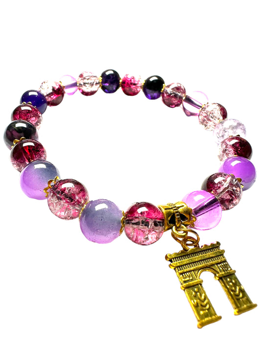 Bracelet 6 - perles en verre Arc de Triomphe