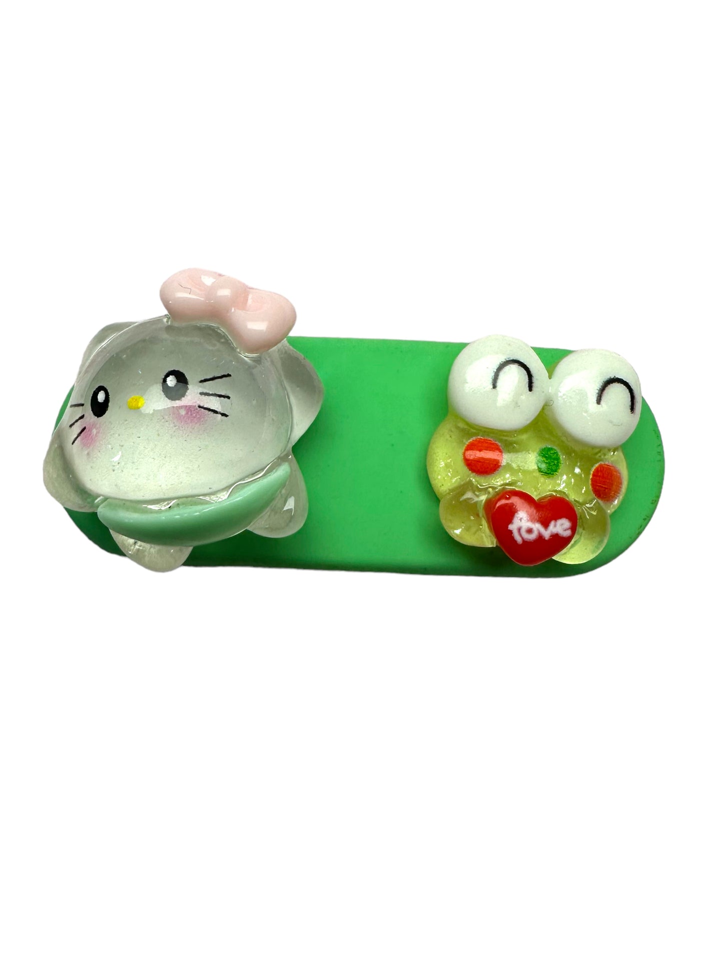 Barrette 41 - Hello Kitty et grenouille Love 🐸❤️