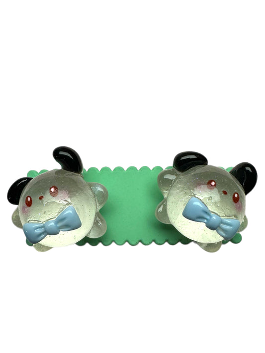 Barrette 25 - Pochacco et biscuit vert