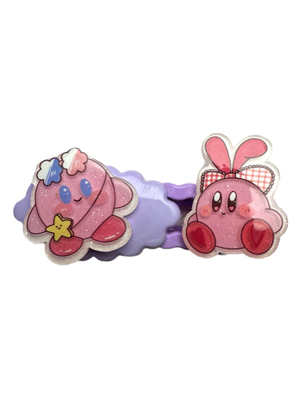 Barrette 16- kirby fashion et nuage purple