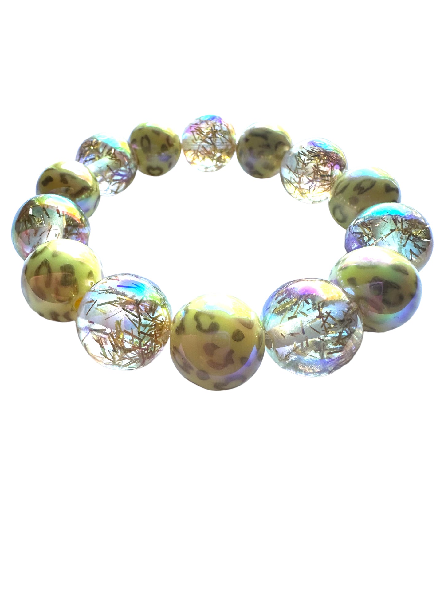 Bracelet léopard jaune