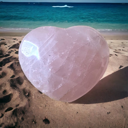 Coeur en quartz rose