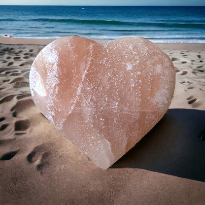 Coeur en agate fleur de cerisier