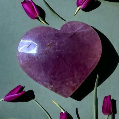 Coeur en fluorine purple