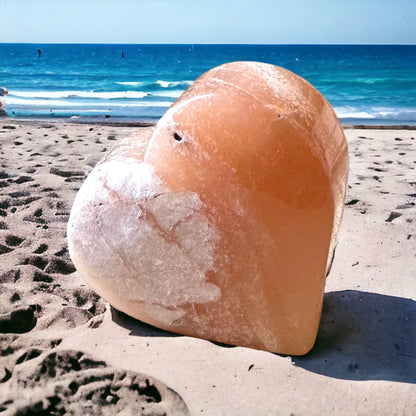 Coeur en agate fleur de cerisier