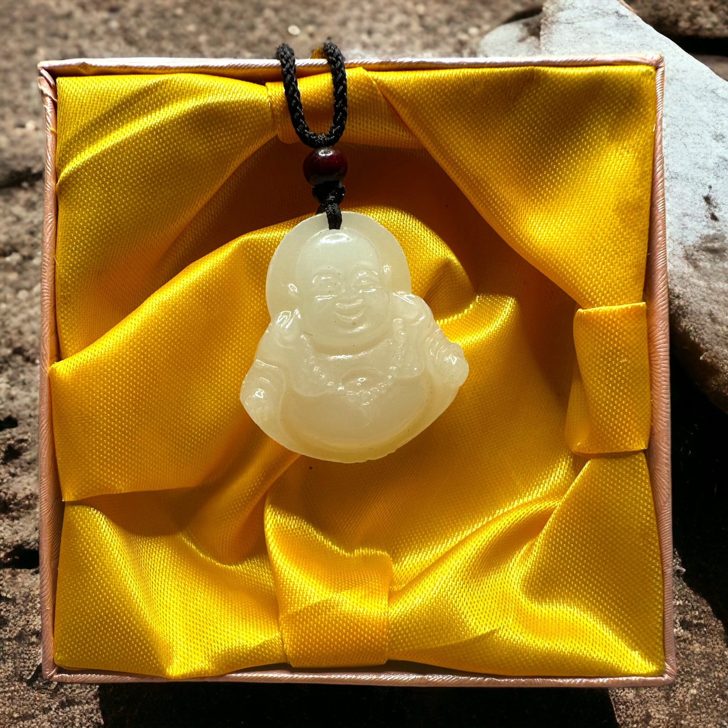 Collier Buddha en Jade avec sa boîte